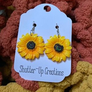 Sunflower earrings